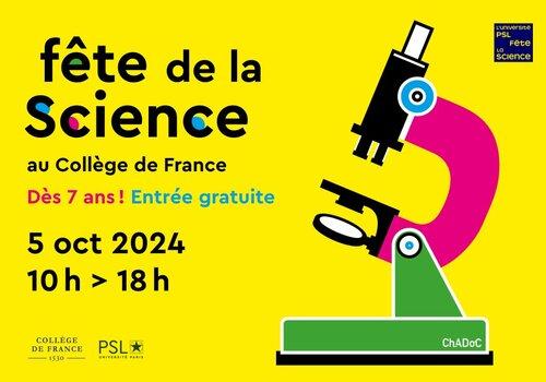 Visuel Fête de la science au Collège de France