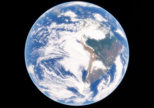 la terre Terre vue de l'espace, avec ses océans et ses nuages