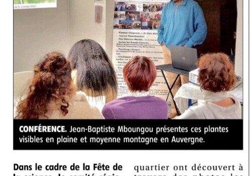 Conférence sur les Plantes pour les habitants des quartiers Nord.