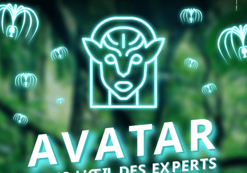 Soirée Cult Avatar Pictogramme représentant un Navi, habitant de Pandora dans l'univers d'Avatar.