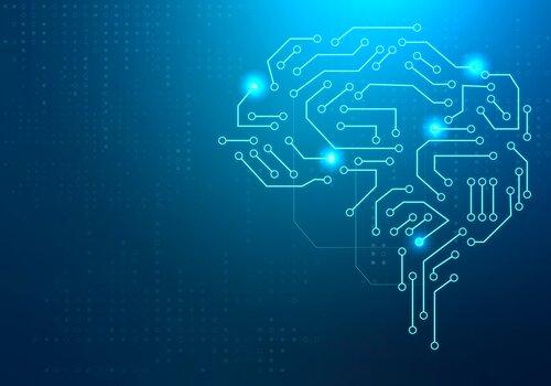 cerveau figuré en circuit électronique