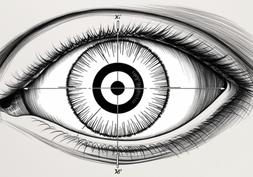 Image d'un oeil et de la mesure associée
