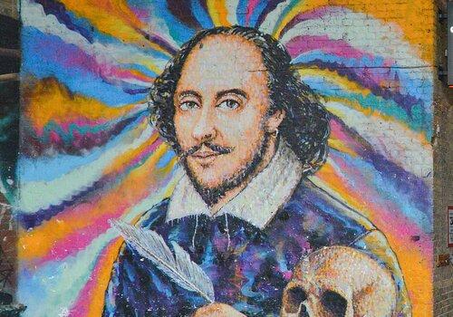 Portrait de Shakespeare dans Clink Street (London)