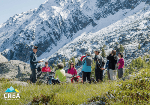 Sortie terrain en montagne - recherche en écologie alpine Sortie terrain en montagne avec un chercheur en écologie alpine lors d'une journée avec des bénévoles