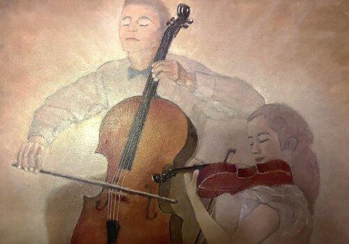 Joueurs de violon.