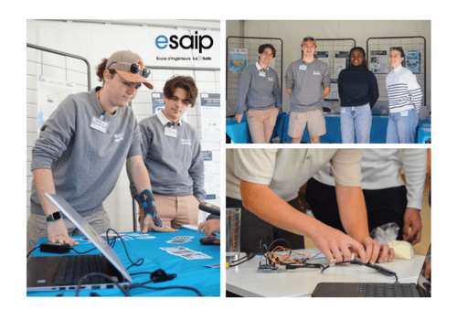 Photo des expériences scientifiques et des groupes d'étudiants