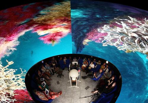 Image de l'environment immersif « Terra-Ocean : IE » au Planétarium de Marseille.