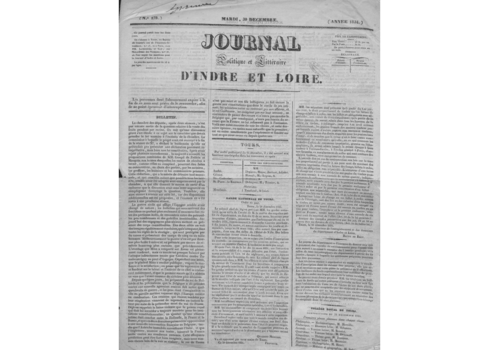 Journal d'Indre-et-Loire, numéro du 30 décembre 1834