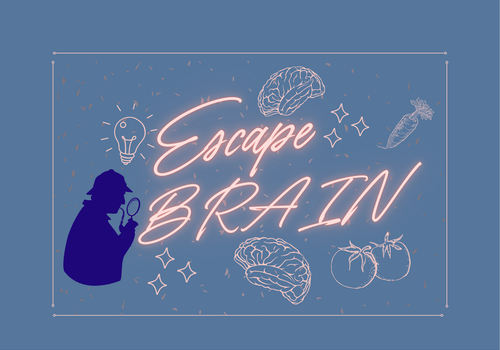 Escape brain image d'un inspecteur et des mots escape brain