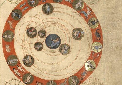 Planétarium issu du manuscrit "Phénomène d'Aratos"