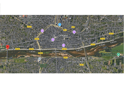 Le parcours sur la carte