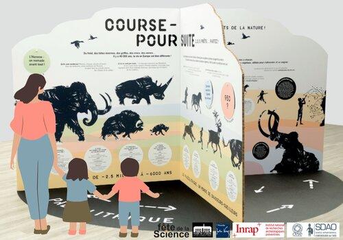 Exposition en kit Archéochrono Paléolithique : course poursuite