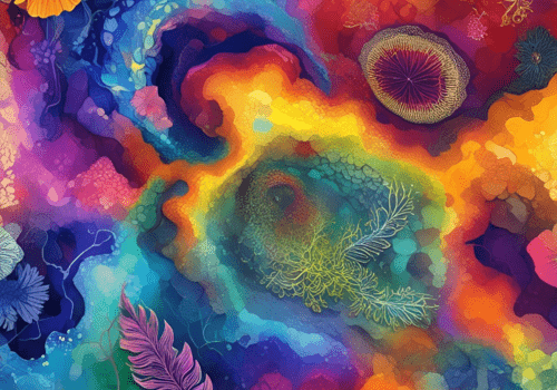 Taches colorées psychédéliques