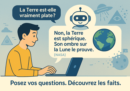 Homme discutant avec un chatbot.