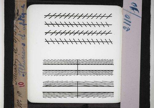Plaque de vue sur verre sur les illusions d'optique