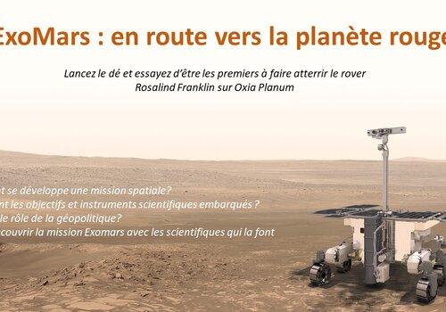 Image de présentation pour l'animation d'un jeu de l'oie sur la mission ExoMars