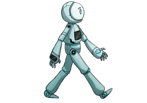 robot en marche