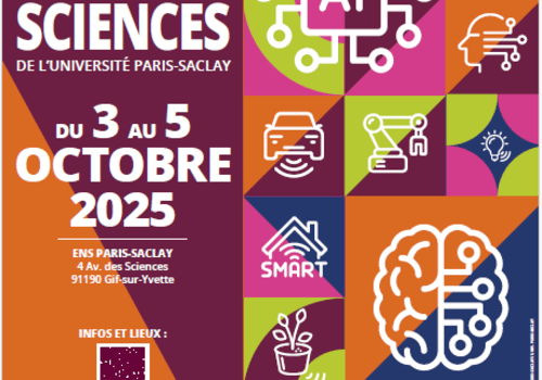 Affiche du Village des Sciences de l'Université Paris-Saclay 2025