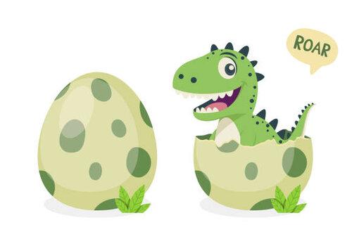 escape game dinosaure petit bébé dinosaure dans la coquille de son oeuf