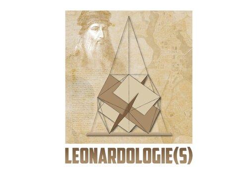 Illustration d'un stabile de Calder de Léonard de Vinci apparaissant en arrière plan.