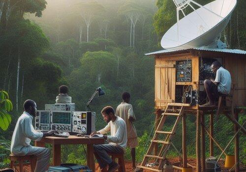 Des personnes qui étudient les sons de l'espace