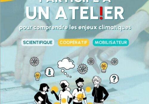 Affiche : Participe à un atelier - Fresque du climat avec AQUAA