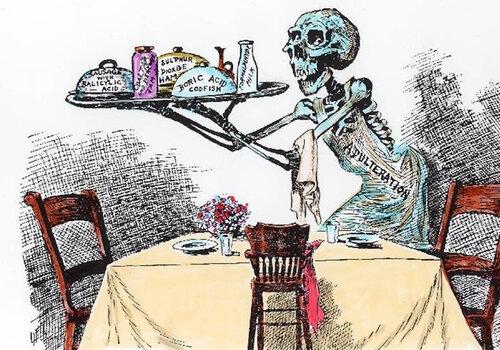 Additifs alimentaires caricature