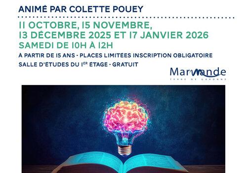 Affiche présentant l'atelier d'écriture : écrire la science