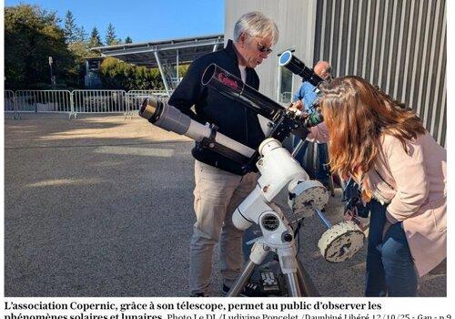 Photo Dauphiné Libéré Fête de la Science  Gap 12/10/2025
