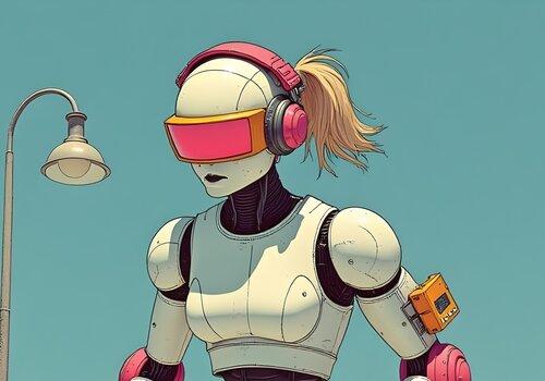 Robot écoutant de la musique