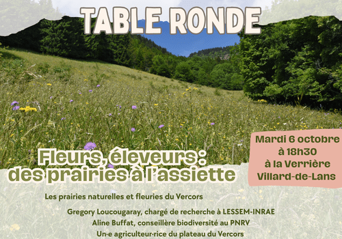 Soirée table-ronde  « Fleurs, éleveurs : des prairies à l’assiette »