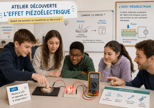 Atelier sur l'effet piézoélectrique