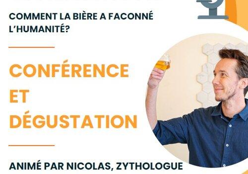 Affiche "La bière ferment des civilisations" conférence et dégustation