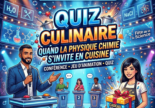 Quiz culinaire en direct avec QR code pour répondre aux questions lors de cette conférence/jeu
