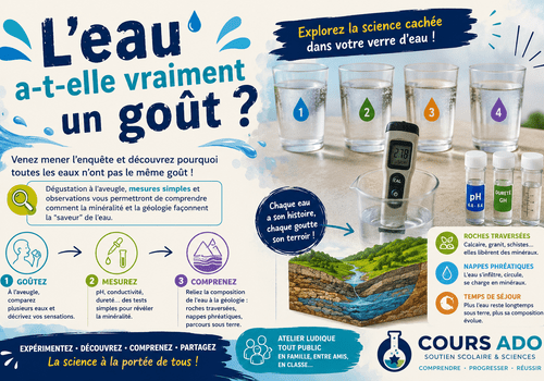Dégustez, mesurez, devinez : l’eau a vraiment un goût… et une géologie !