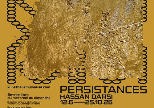 Affiche de l'exposition "Persistances" à la Kunsthalle, Mulhouse