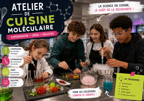 collégiens en activité cuisine