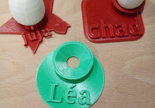 Exemple de réalisation de coquetiers en 3D