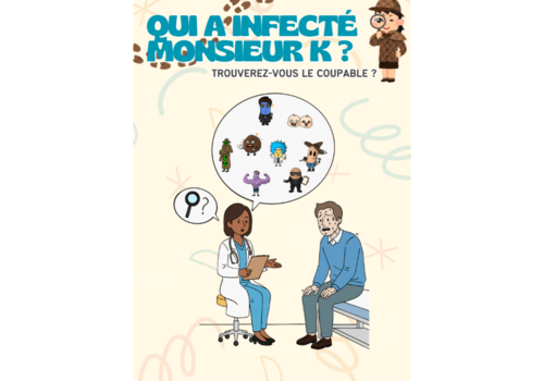 image d'un malade avec un médecin à ses côtés