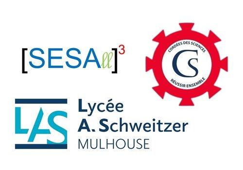 Les logos du LAS de sa section SESA et sa section Cordée des sciences