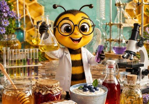 Une abeille participe à la production de nouvelles saveurs et analyse ses créations.