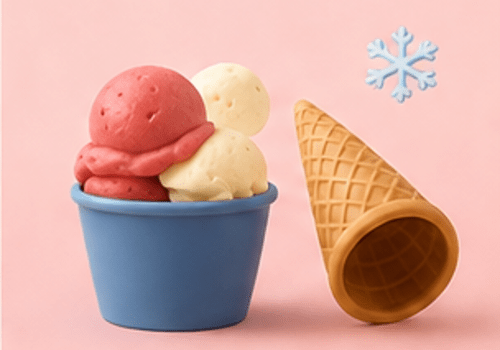 Illustration d'un pot de glace avec un cornet
