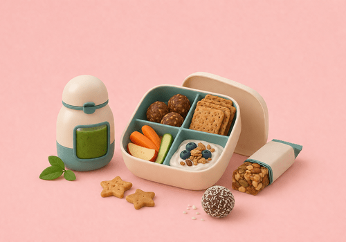 Illustration d'une boite à gouter avec des aliments