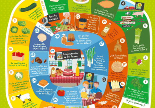Jeu de l'oie des produits de saison des Hauts-de-France