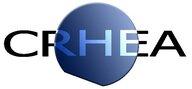 Lettre majuscule C R H E A horizontalement sur plaque ronde avec méplat symbolisant un substrat de croissance