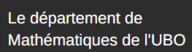 Logo Département mathématique UBO