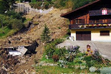 Un glissement de terrain à Châtel Photo d'un glissement de terrain à Châtel