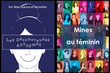 ScientifiquEs ! Affiche des découvreuses anonymes et des chercheuses de l'école des Mines