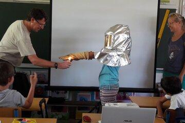 Un volcanologue en classe