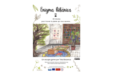 Affiche "Enigma Botanica", contenu créé par Tela Botanica
